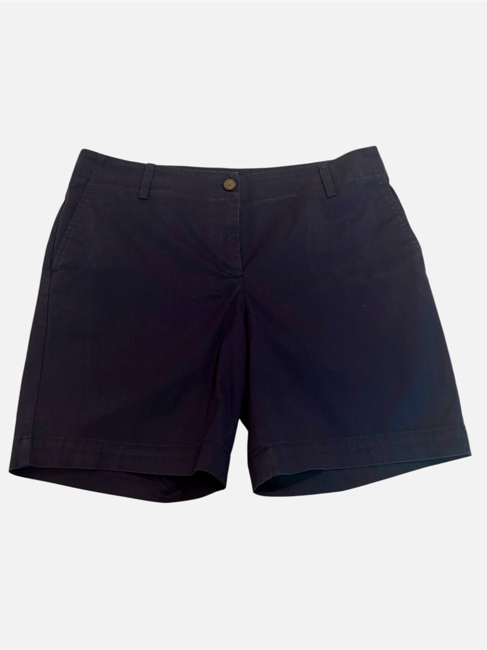 Talbots Navy Blue chino  Bermuda Shorts Size 10 - Picture 2 of 5